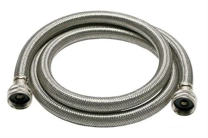 Braided Washing Machine Connector CUPC Certified Appliance , Stainless Steel (3/4 FGH X 3/4 FGH, 4 Ft)