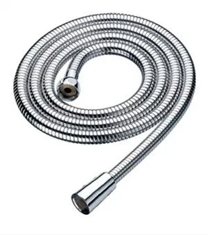 Dupla reteszes rugalmas rozsdamentes acél zuhanycső nagy lyukú 16-17 mm átmérőjű sárgaréz anyával és EPDM belső csővel