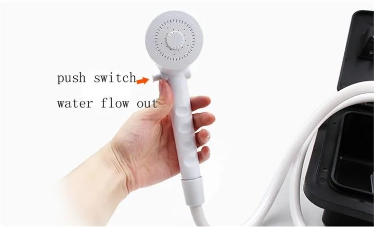 White RV Exterior Shower Head Shower Hose Kit